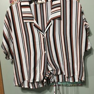 Stripped button down shirt
